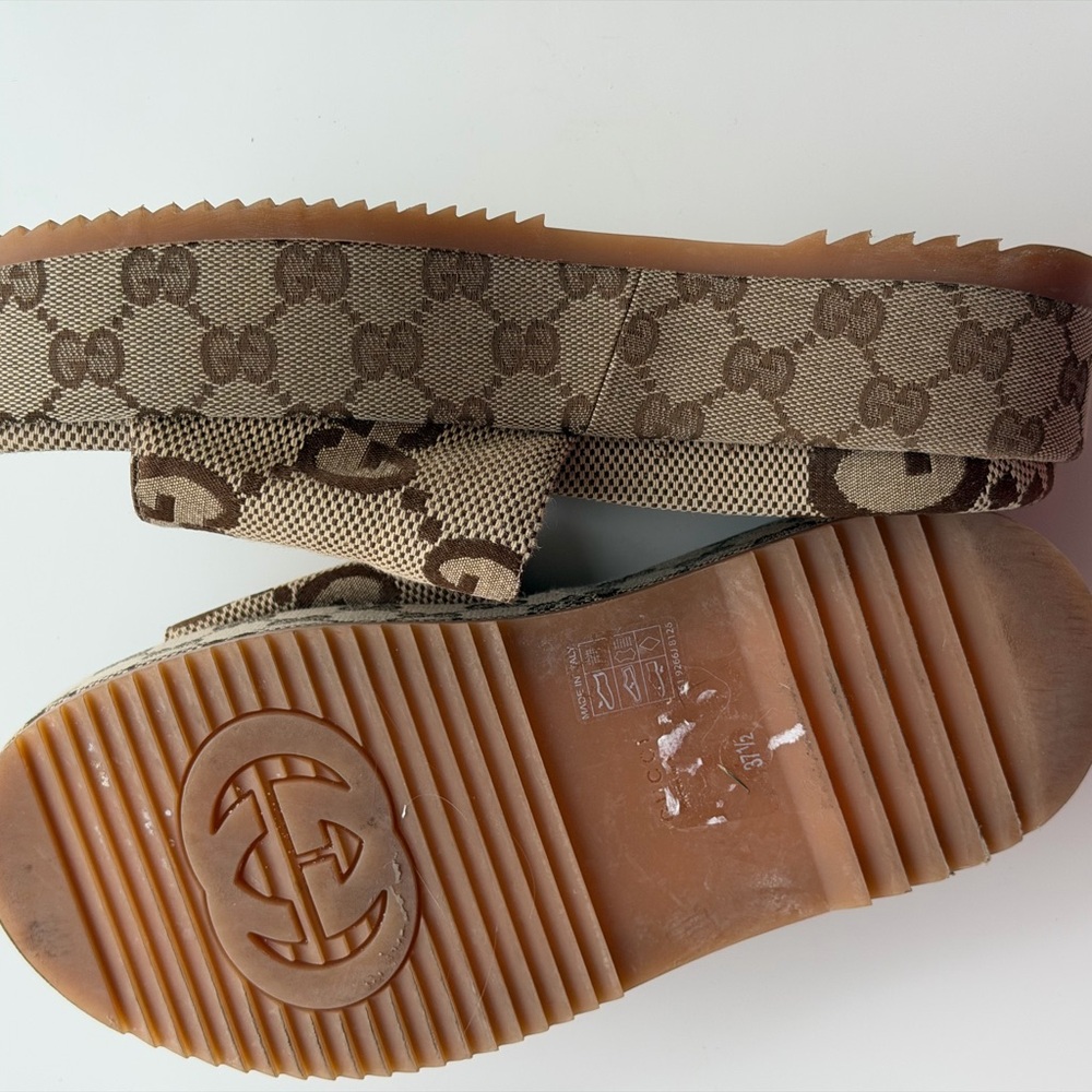 Gucci Beige and Brown Slippers - Picture 4 of 5